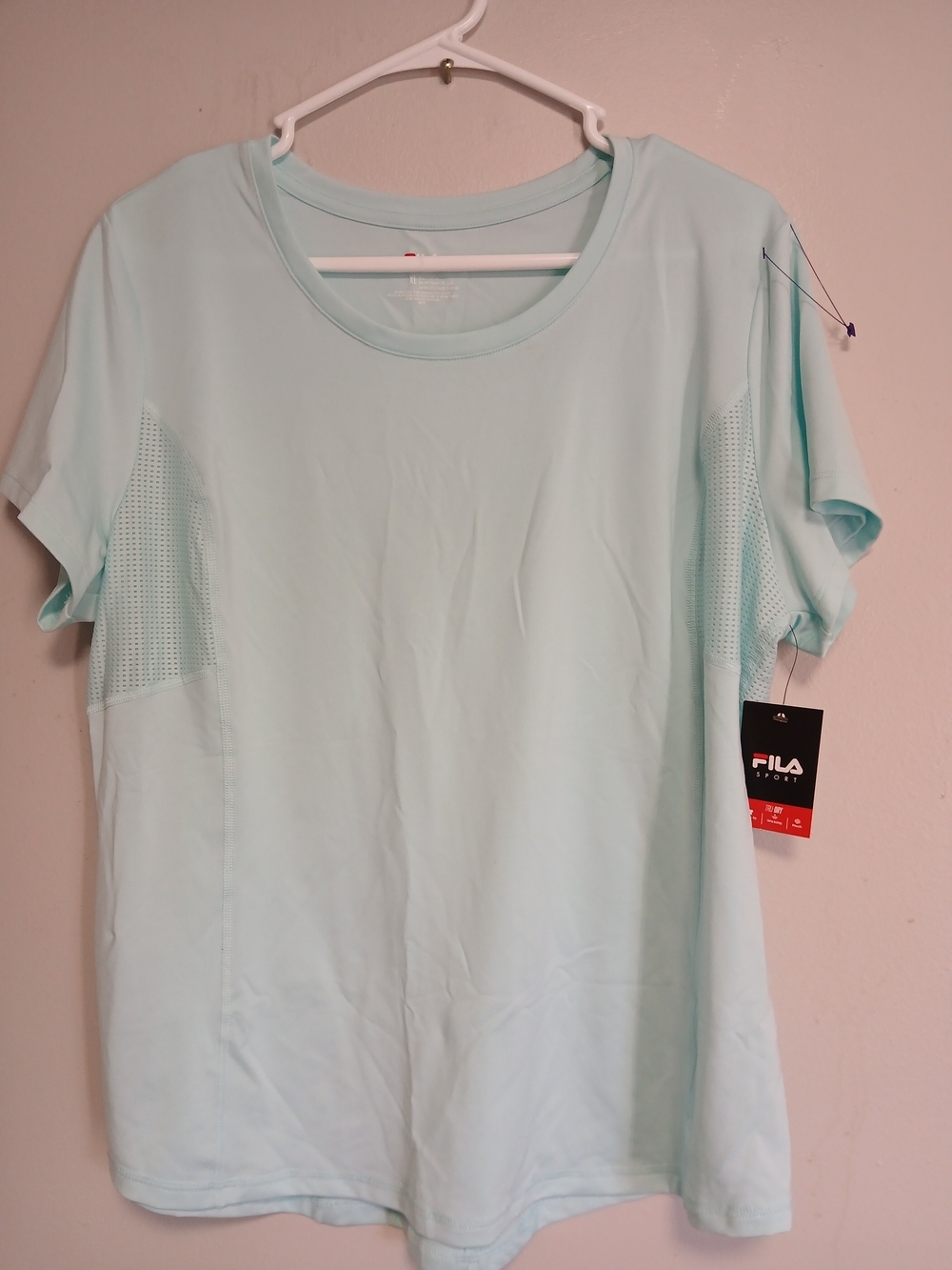 FILA Women’s Light Aqua Short Sleeve Performance Tee